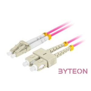 Lanberg Optikai patch MM LC,UPC-SC,UPC duplex 1m LSZH OM4 50,125 3.0mm lila