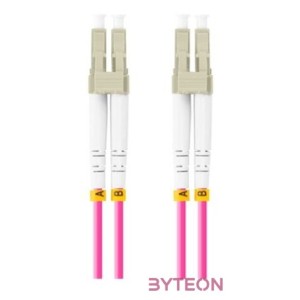 Lanberg Optikai patch MM LC,UPC-LC,UPC duplex 20m LSZH OM4 50,125 3.0mm lila
