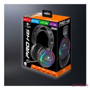 Spirit of Gamer PRO-H6 RGB Black mikrofonos fejhallgató