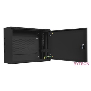 Lanberg rack szekrény 19 fali 4U3U,540x200 alacsony profil, fekete (összeszerelve)
