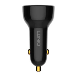 LDNIO C101 Car Charger, USB + USB-C, 100W + USB to USB-C Cable (Black)