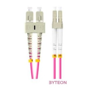 Lanberg Optikai patch MM LC,UPC-SC,UPC duplex 1m LSZH OM4 50,125 3.0mm lila