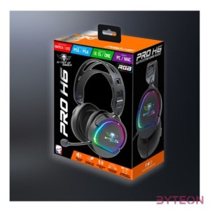 Spirit of Gamer PRO-H6 RGB Black mikrofonos fejhallgató