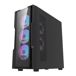 Darkflash DK431 Glass Computer Case + 4 fans (black)