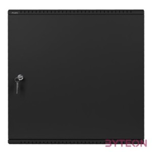 Lanberg 19 fali rack szekrény 6U3U,540X200, alacsony profilú, összeszerelt, fekete