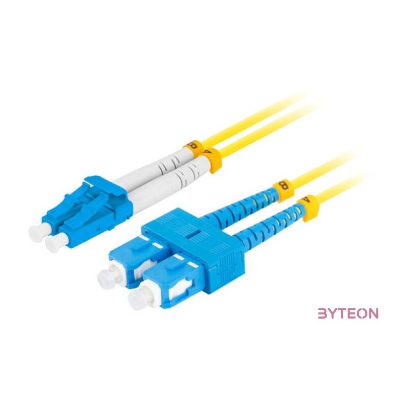 Lanberg Optikai patch SM SC,UPC-LC,UPC duplex 0.5m LSZH G657A1 3.0mm sárga