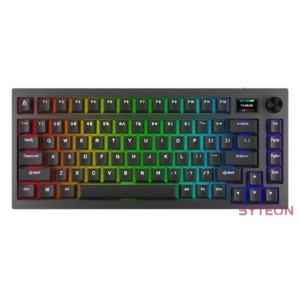 BIL AVAX GM02 PRO 75 Gasket RGB tri-mode mechanikus billentyűzet Gateron piros switch, magyar kiosztás