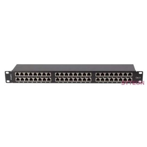 Lanberg Patch panel 48 port 1U 19 CAT.5e FTP, árnyékolt, fekete