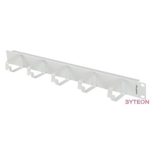 Lanberg 19 1U gyűrűs kábelrendező panel, 5 fém gyűrű, szürke