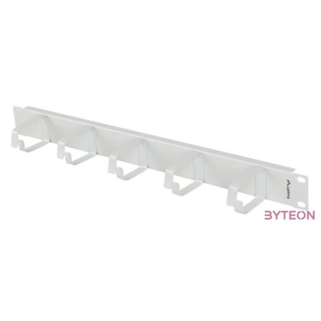 Lanberg 19 1U gyűrűs kábelrendező panel, 5 fém gyűrű, szürke