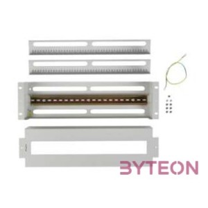 Lanberg 19 3U biztosíték panel DIN sínnel, szürke