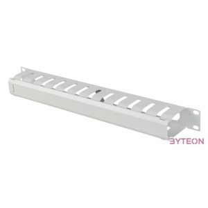 Lanberg 19 1U kábelrendező levehető fedéllel, átvezető nyílással, szürke