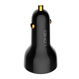 LDNIO C101 Car Charger, USB + USB-C, 100W + USB-C to USB-C Cable (Black)