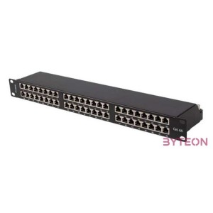 Lanberg Patch panel 48 port 1U 19 CAT.6a FTP, árnyékolt, fekete