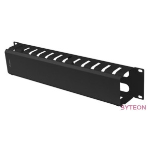 Lanberg 19 2U kábelrendező levehető fedéllel, átvezető nyílással, fekete