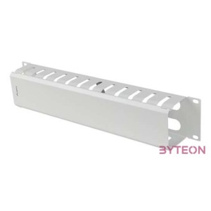 Lanberg 19 2U kábelrendező levehető fedéllel, átvezető nyílással, szürke