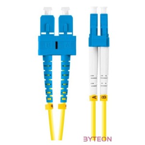 Lanberg Optikai patch SM SC,UPC-LC,UPC duplex 0.5m LSZH G657A1 3.0mm sárga
