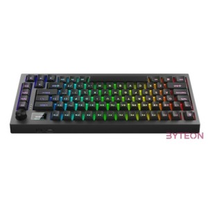 BIL AVAX GM02 PRO 75 Gasket RGB tri-mode mechanikus billentyűzet Gateron piros switch, magyar kiosztás