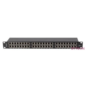 Lanberg Patch panel 48 port 1U 19 CAT.5e FTP, árnyékolt, fekete