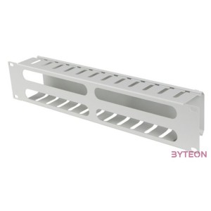 Lanberg 19 2U kábelrendező levehető fedéllel, átvezető nyílással, szürke