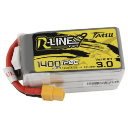 Tattu R-Line 3.0 1400mAh 22.2V 120C 6S1P XT60 Battery