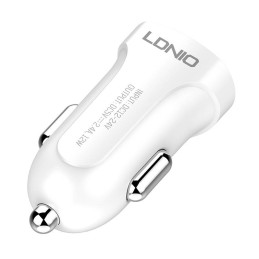 Car charger LDNIO DL-C17, 1x USB, 12W + Micro USB cable (white)