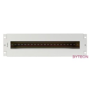 Lanberg 19 3U biztosíték panel DIN sínnel, szürke