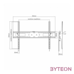 TVL SBOX PLB-4269T 60-100 fali tartó konzol, dönthető