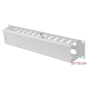 Lanberg 19 2U kábelrendező levehető fedéllel, átvezető nyílással, szürke