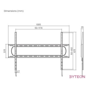 TVL SBOX PLB-7369F 60-120 fali tartó konzol