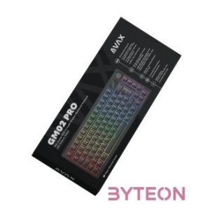 BIL AVAX GM02 PRO 75 Gasket RGB tri-mode mechanikus billentyűzet Gateron sárga switch, magyar kiosztás