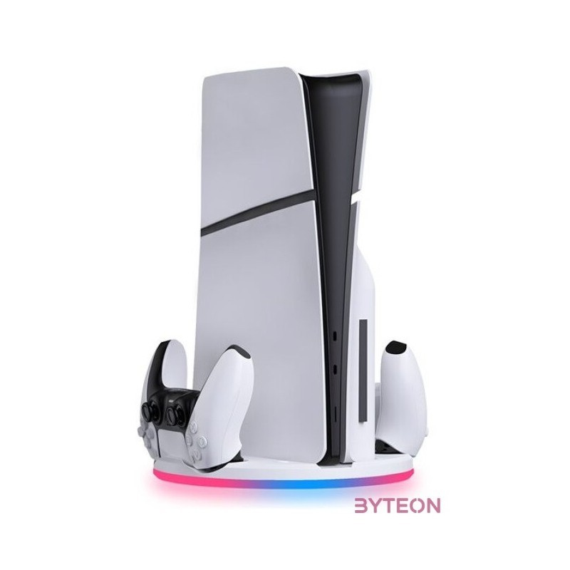 GP Snakebyte PS5 Charge Base RGB Slim 5 - fehér