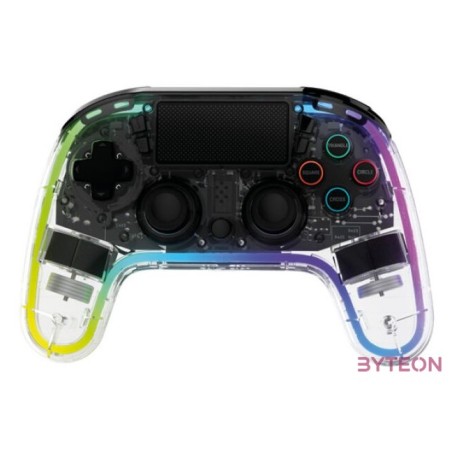 GP Snakebyte PS4 GamePad RGB 4 - vezeték nélküli kontroller - átlátszó