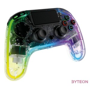 GP Snakebyte PS4 GamePad RGB 4 - vezeték nélküli kontroller - átlátszó