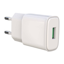 Wall charger XO L92D, 1x USB, 18W, QC 3.0 (white)