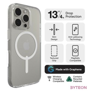 MOB ZAGG Cases Crystal Palace Snap Apple iP16 Pro  Clear  telefon tok átlátszó