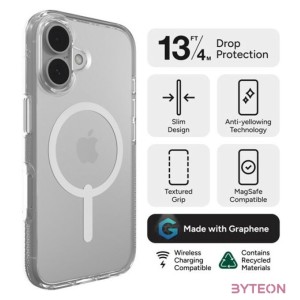 MOB ZAGG Cases Crystal Palace Snap Apple iP16  Clear telefon tok átlátszó