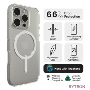 MOB ZAGG Cases PH CrystlPal Lite Snap Apple iP16 Pro Clear telefon tok átlátszó