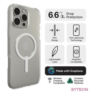 MOB ZAGG Cases PH CrystlPal Lite Snap Apple  iP16 Pro Max  Clear  telefon tok átlátszó