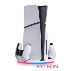 GP Snakebyte PS5 Charge Base RGB Slim 5 - fehér