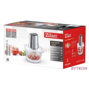 HKN Zilan ZLN3888 Elektromos aprítógép - üvegedény - 1,6L - dupla kés - 300W - ezüst