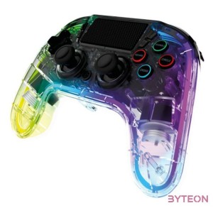 GP Snakebyte PS4 GamePad RGB 4 - vezeték nélküli kontroller - átlátszó