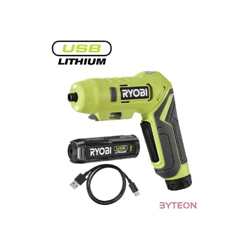 Ryobi 4V USB Lithium marok és rúdcsavarozó,  1x 2,0 Ah akkumulátor, töltő - RSDP4-120G
