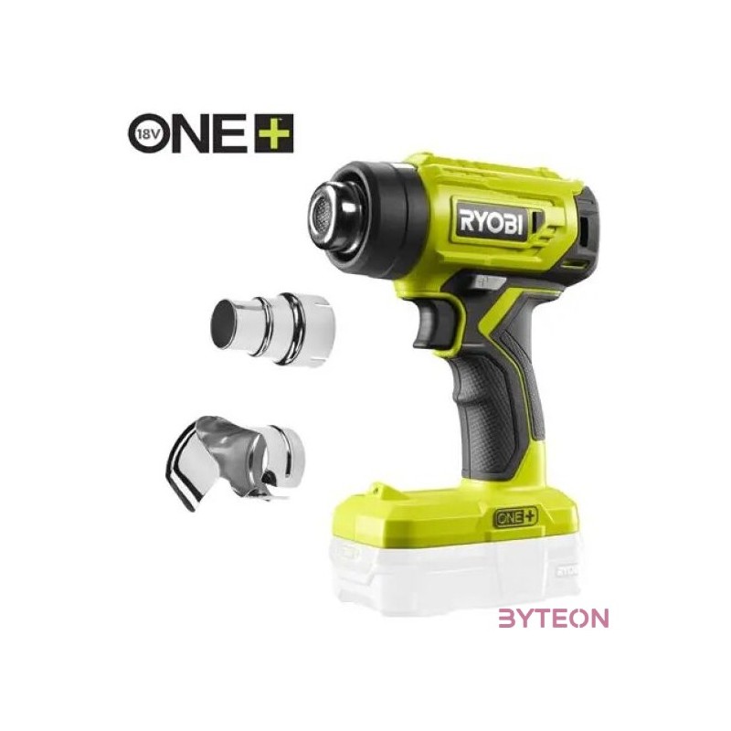 Ryobi 18V One Plus hőlégfúvó, tartozékkal, akkumulátor és töltő nélkül - R18HG-0