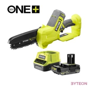 Ryobi 18V One Plus 15cm-es mini láncfűrész, 1x 2,0Ah akkumulátor, töltő - RY18PS15A-120
