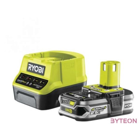 Ryobi 1x 18V One Plus (2,5 Ah) Lithium akkumulátor és töltő szett - RC18120-125