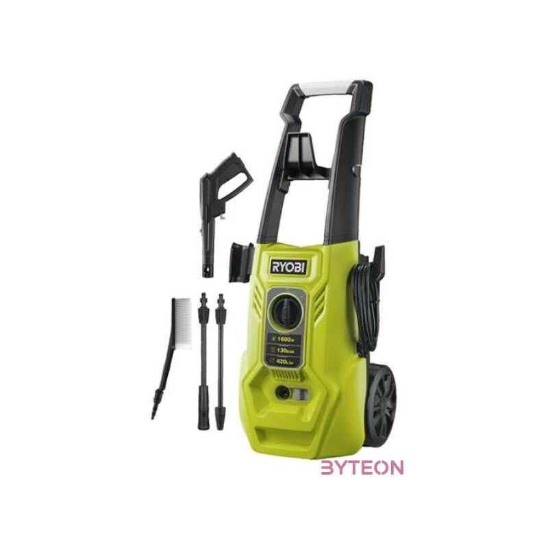 Ryobi 1600W magasnyomású mosó 130bar, adapterekkel - RY130PWA
