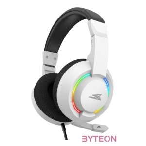 HDP Baracuda BGH-021W HYDRA-W gamer fejhallgató mikrofonnal - RGB - fehér