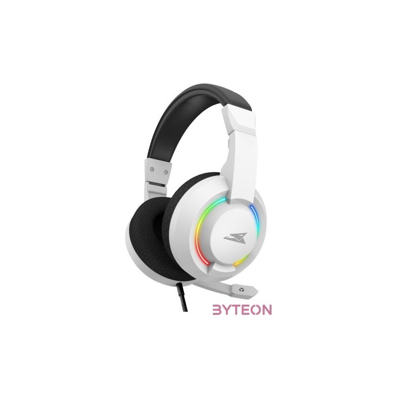 HDP Baracuda BGH-021W HYDRA-W gamer fejhallgató mikrofonnal - RGB - fehér