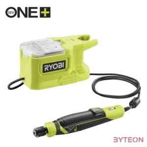 Ryobi 18V One Plus magasfordulatszámú mikrógép, 15x tartozék, akkumulátor és töltő nélkül - RRT18-0